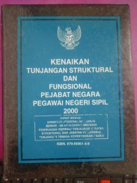 Image of Kenaikan Tunjangan Struktural : Dan Fungsional Pejabat Negara Pegawai Negeri Sipil 2000