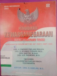 Image of Pendidikan Kewarganegaraan : Untuk Perguruan Tinggi