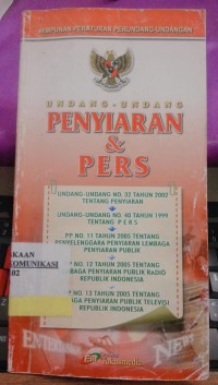 Image of Undang-undang Penyiaran & Pers