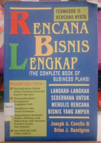 Image of Rencana Bisnis Lengkap : (The Complete Book Of Business Plans)