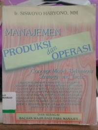 Image of Manajemen Produksi Dan Operasi