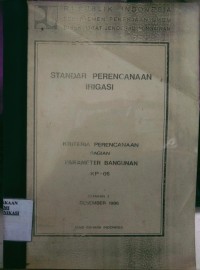 Image of Standar Perencanaan Irigasi