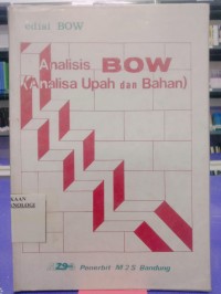 Image of Analisis Upah dan Bahan (Analisis BOW)