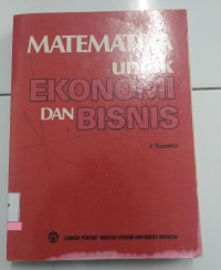 Image of Matematika Untuk Ekonomi dan Bisnis