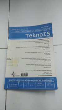 Image of JURNAL ILMIAH TEKNOLOGI- INFORMASI & SAINS