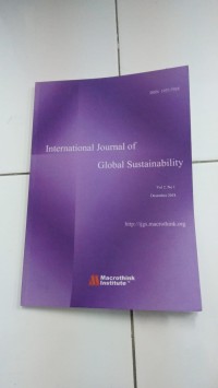 Image of INTERNAL JOURNAL OF GLOBAL SUSTAINABILITY