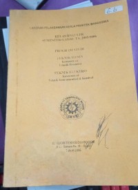 Image of LAPORAN PELAKSANAAN KERJA PRAKTEK MAHASISWA