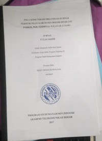 Image of POLA KOMUNIKASI ORGGANISASI DI DINAS PERHUBUNGAN KAB. BOOR DIVISI UPT PARKIR