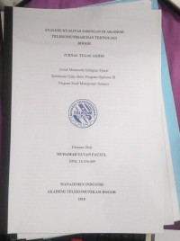 Image of ANALISIS KUALITAS JARINGAN DI AKATEK DAN AKATEL BOGOR