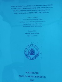 Image of PERANCANGAN ALAT PENGUNCI PINTU DOOR LOCK RUANG SERVER BERBASIS RFID DAN ARDUINO UNO DI PUSANT PENELITIAN DAN PENGEMBANGAN PERUMAHAN DAN PERMUKIMAN BANDUNG