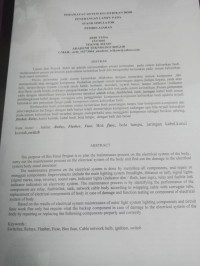 Image of perawatan sistem kelistrikan bodi penerangan lampu pada stand simulator pembelajaran