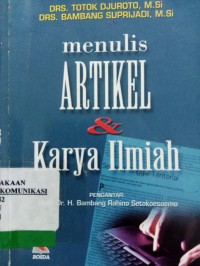 Image of MENULIS ARTIKEL DAN KARYA ILMIAH