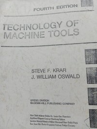 Image of TECHNOLOGY OF MACHINE TOOLS