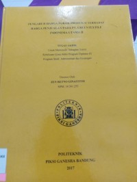 Image of TUGAS AKHIR : PENGARUH HARGA POKOK PRODUKSI TERHADAP HARGA PENJUALAN PADA PT. GREENTEXTILE INDONESIA UTAMA II
