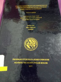 Image of TUGAS AKHIR PELATIHAN KOMUNIKASI YANG EFEKTIF DALAM KEGIATAN CUSTOMER SERVICE QUALITY SUPER DI BNI CORPORATE UNIVERSITY