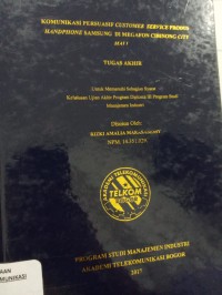 Image of TUGAS AKHIR : KOMUNIKASI PERSUASIF CUSTOMER SERVICE PRODUK HANDPHONE SAMSUNG DI MEGAFON CIBINONG CITY MALL