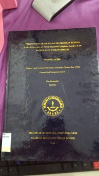Image of TUGAS AKHIR : PERANAN DATABASE DALAM PEMROSESAN BERKAS DATA PELANGGAN POTS (Plain Old Service) DAN SPEEDY DI PT. TELKOM BOGOR