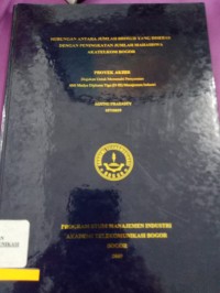 Image of tugas akhir hubungan antara umlah brosur yang di sebar denan peningkatan jumlah mahasiswa akatelkom bogor