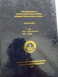 Image of TUGAS AKHIR : STUDI PERBANDINAGN INTERNET SPEEDY DENGAN INTERNNET TELKOMNET INSTAN MENURUT AKSESNYA