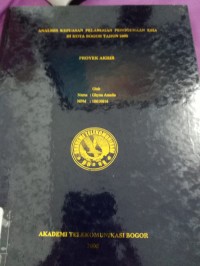 Image of TUGAS AKHIR ANALISIS KEPUASAN PELANGGAN PENGGUNAAN ESIA DI KOTA BOGOR