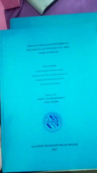 Image of TUGAS AKHIR : PERANAN SOSIALISASI PENERBITAN HAK KEKAYAAN INTELEKTUAL (HKI) DI BPATP BOGOR