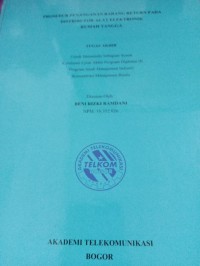 Image of TUGAS AKHIR PROSEDUR PENANGANAN BARANG RETURN PADA DISTRIBUTOR ALAT ELEKTRONIK RUMAH TANGGA