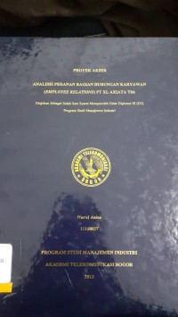 Image of ANALISIS PERANAN BAGIAN HUBUNGAN KARYAWAN (EMPLOYEE RELATIONS) PT XL AXIATA TBK