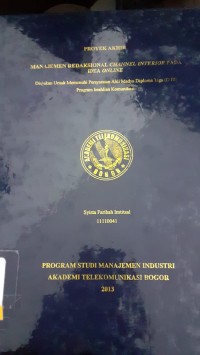 Image of MANAJEMEN REDAKSIONAL CHANNEL INTERIOR PADA IDEA ONLINE
