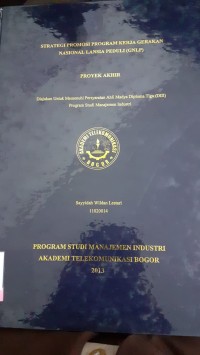 Image of STRATEGI PROMOSI PROGRAM KERJA GERAKAN NASIONAL LANSIA PEDULI (GNLP)