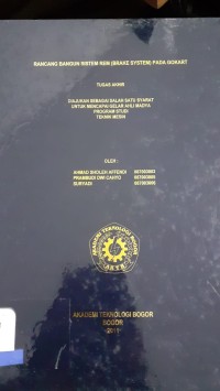 Image of RANCAN BANGUN SISTEM REM (BRAKE SYSTEM) PADA GOKART