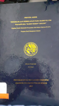 Image of PENELOLAAN PERIKLANAN PADA RADIO 92.2 FM NAGASWARA 