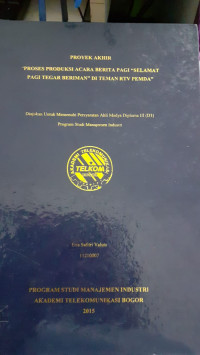 Image of PROSES PRODUKSI ACARA BERITA PAGI 