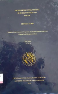 Image of PROSES PENELUSURAN BERITA DI RADIO 87,8 SHEBA FM BOGOR