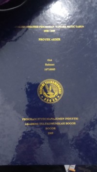 Image of ANALISIS STRATEGI PEMASARAN YAMAHA MATIC TAHUN 2008/2009