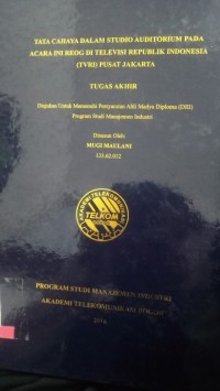 Image of TATA CAHAYA DALAM STUDIO AUDITORIUM PADA ACARA INI REO DI TELEVISI REPUBLIK INDONESIA (TVR)I PUSAT JAKARTA