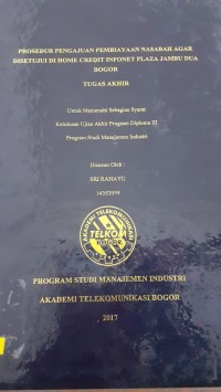 Image of PROSEDUR PENGAJUAN PEMBIAYAAN NASABAH AGAR DI SETUJUI DI HOME CREDIT INFONET PLAZA JAMBU DUA BOGOR