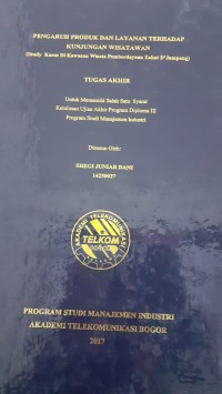 Image of PENGARUH PRODUK DAN PELAYANAN TERHADAP KUNJUNGAN WISATAWAN