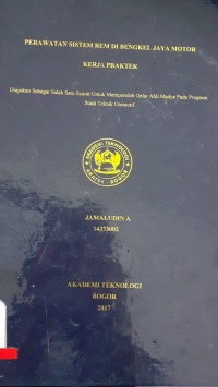 Image of PERAWATAN SISTEM REM DI BENGKEL JAYA MOTOR