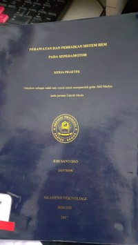 Image of PERAWATAN DAN PERBAIKAN SISTEM REM PADA SEPEDA MOTOR
