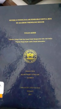 Image of SISTEM E-VOTING DALAM PEMILIHAN KETUA BEM DI AKADEMI TEKNOLOGI BOGOR
