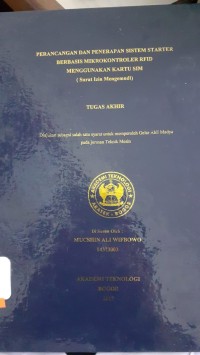Image of PERANCANGAN DAN PENARAPAN SISTEM STARTER BERBASIS MIKROKONTROLER RFID MENGGUNAKAN KARTU SIM