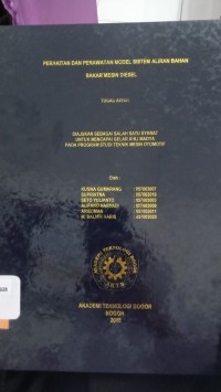 Image of PRAKITAN DAN PERAWATAN SISTEM ALIRAN BAHAN BAKAR MESIN DI ESEL