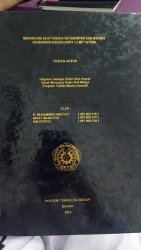 Image of MERANCANG ALAT PERAAG SISTEM WIPER DAN WASHER KENDARAAN SUZUKI CARRY .13  M/T FUTURA