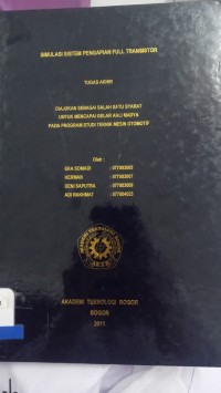 Image of STUDI EVALUASI KEBUTUHAN DAYA LISTRIK PADA SEBUAH PERUMAHAN