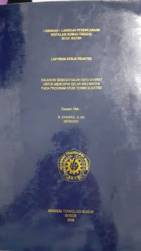 Image of LANGKAH LANGKAH PERENCANAAN INSTALASI RUMAH TINGGAL DI CV. RATNA