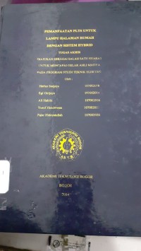 Image of PEMANFAATANN PLITS UNTUK LAMPU HALAMAN RUMAH DENGAN SISTEM HYBRID