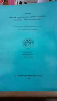 Image of PRAKTEK KERJA LAPANGAN DI PT CATRA MEDIA NUSANTARA (SINPO.ID DAN SINPO TV)