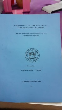 Image of LAPORAN KEGIATAN PRAKTEK KERJA LAPAN DI PT. PRINTECH PRAKARSA MANDIRI