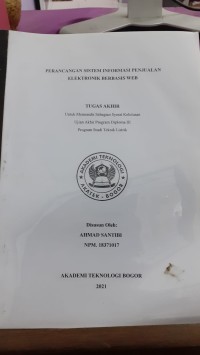 Image of PERANCANGAN SISTEM INFORMASI PENJUALAN ELEKTRONIK BERBASIS WEB