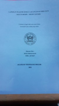 Image of LAPORAN KEGIATAN KERJA  LAPANGAN DJ BIRO JASA SERVIS MESIN-LISTRIK